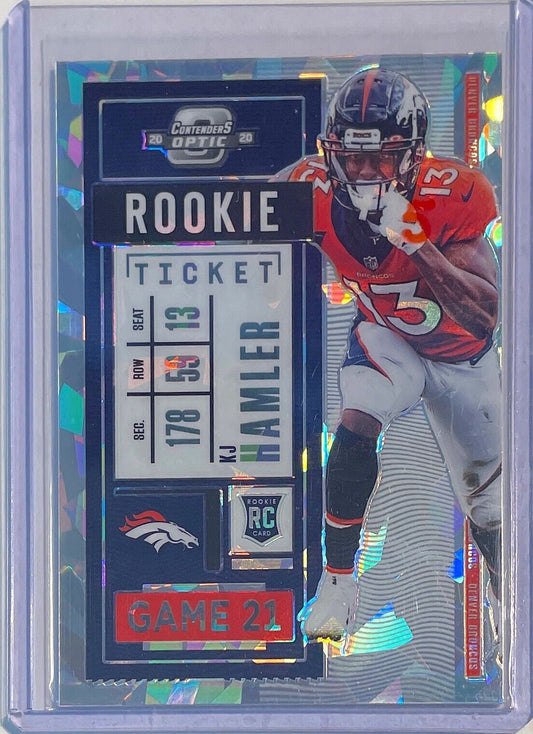 KJ HAMLER 2020 CONTENDERS OPTIC ROOKIE TICKET CRACKED ICE PRIZM RC #D 21/22