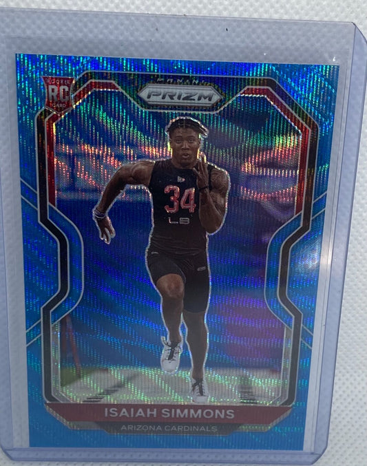 ISAIAH SIMMONS 2020 PANINI PRIZM BLUE WAVE PRIZMS RC #D 138/199