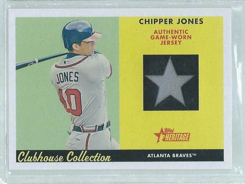 CHIPPER JONES 2007 TOPPS HERITAGE CLUBHOUSE COLLECTION JERSEY