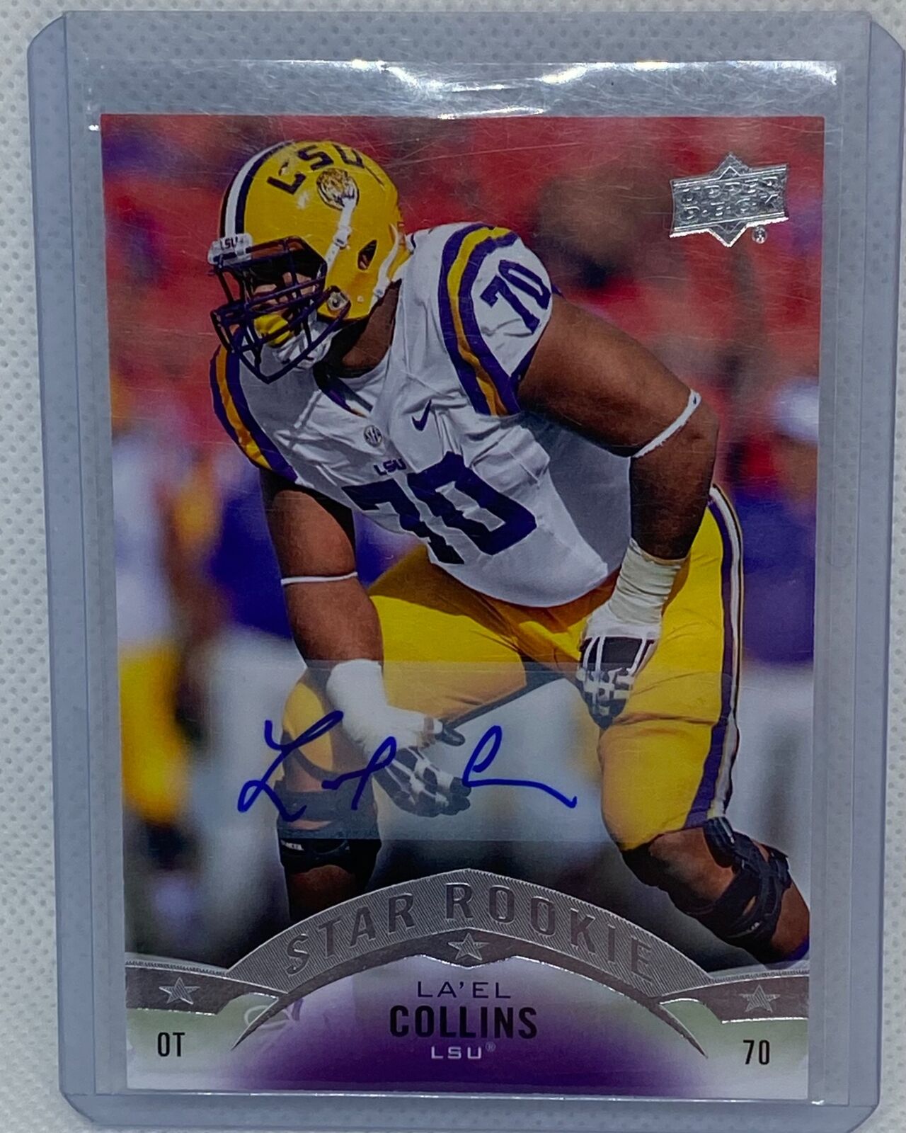 LA'EL COLLINS 2015 UPPER DECK STAR ROOKIE AUTO RC #109
