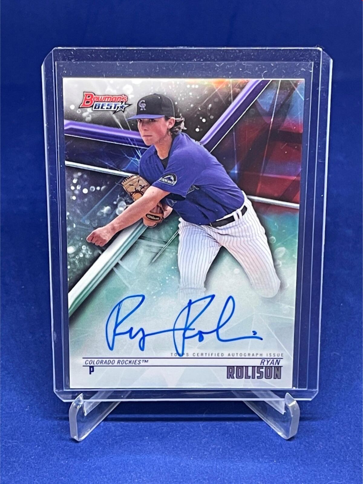 RYAN ROLISON 2018 TOPPS BOWMAN’S BEST REFRACTOR AUTOGRAPH AUTO PROSPECT