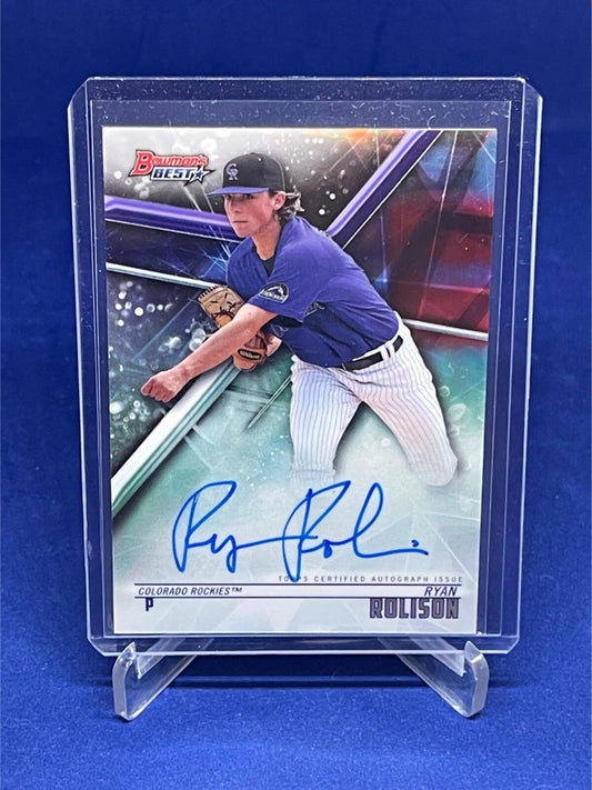 RYAN ROLISON 2018 TOPPS BOWMAN’S BEST REFRACTOR AUTOGRAPH AUTO PROSPECT