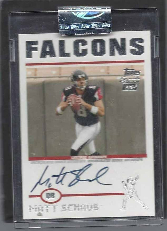 MATT SCHAUB 2004 TOPPS SIGNATURE FALCONS ENCASED ROOKIE AUTO RC #D 789/1499