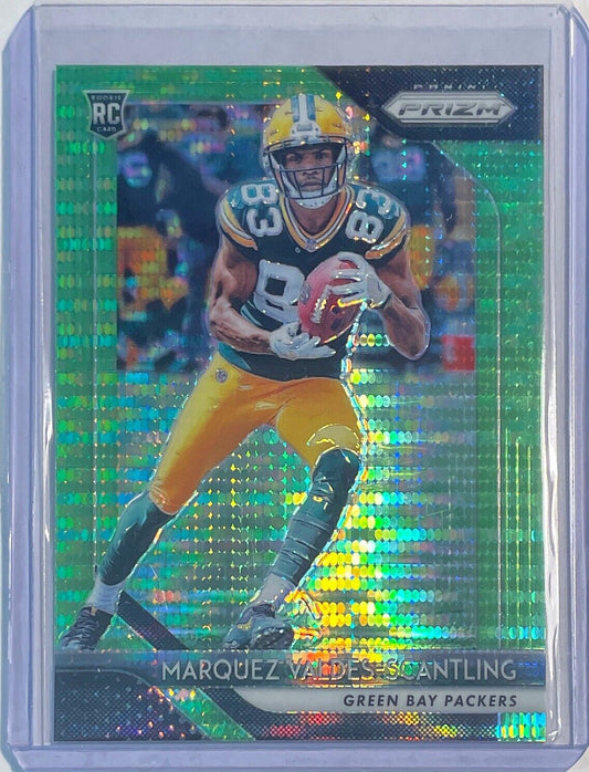 MARQUEZ VALDES-SCANTLING 2018 PANINI PRIZM GREEN PULSAR PRIZM ROOKIE RC #240
