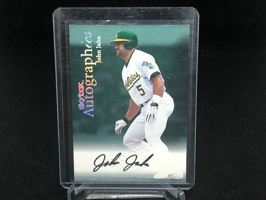JOHN JAHA 1999 FLEER SKYBOX AUTOGRAPHICS ON CARD AUTO
