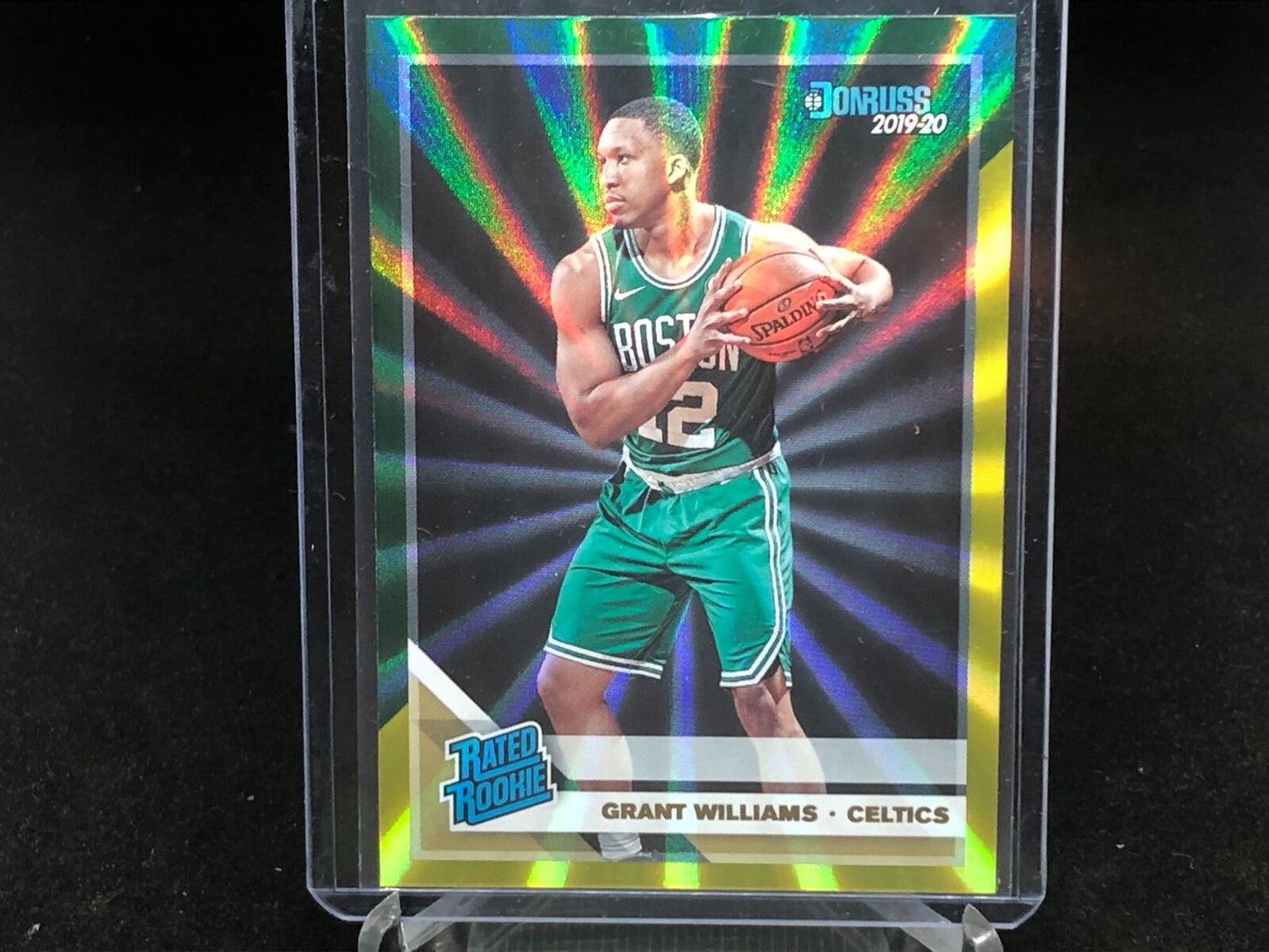 GRANT WILLIAMS 2019-20 PANINI DONRUSS GREEN YELLOW LASER RATED ROOKIE RC # 221
