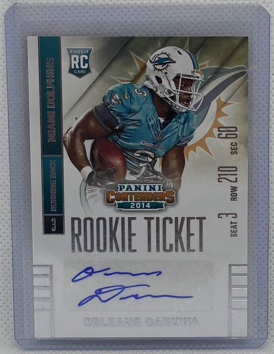 ORLEANS DARKWA 2014 CONTENDERS ROOKIE TICKET SP VARIATION AUTO RC #198