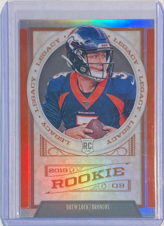 DREW LOCK 2019 PANINI CHRONICLES LEGACY ORANGE PRIZM ROOKIE RC #D 08/75