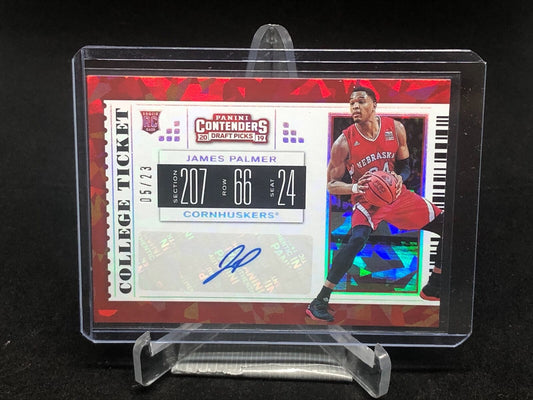 JAMES PALMER 2019-20 CONTENDERS DRAFT PICKS RED CRACKED ICE AUTO RC #D 5/23