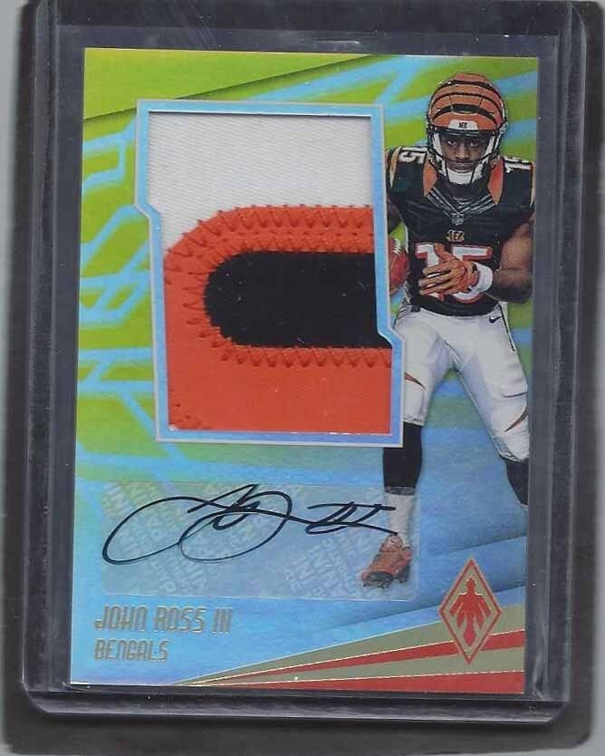 JOHN ROSS III 2017 PANINI PHOENIX GOLD 3 COLOR JUMBO PATCH AUTO RC #D 2/25