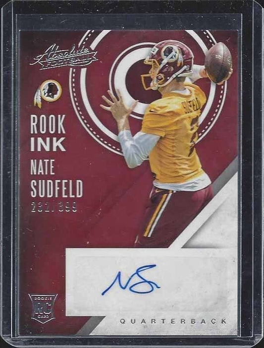 NATE SUDFELD 2016 ABSOLUTE ROOK INK REDSKINS ROOKIE AUTO RC #D 232/399