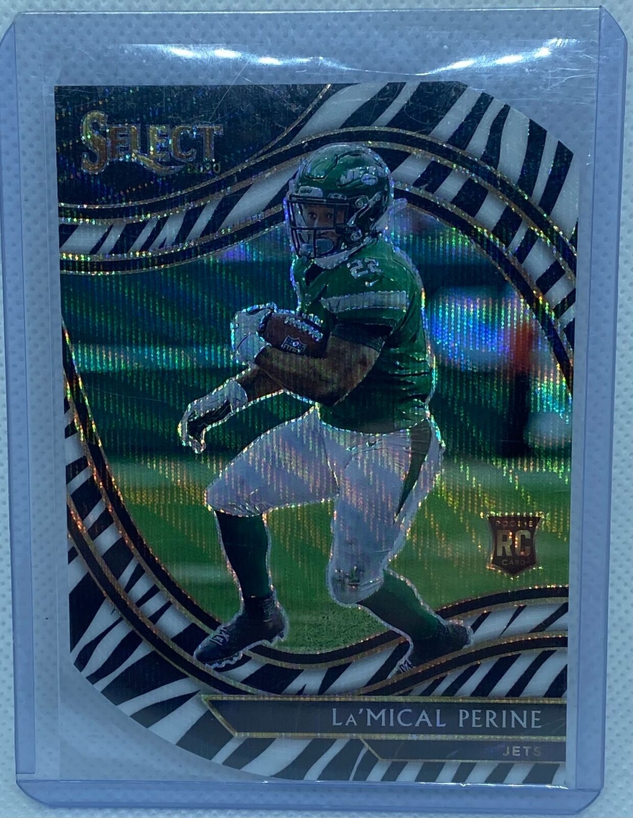 LA'MICAL PERINE 2020 PANINI SELECT FIELD LEVEL ZEBRA PRIZM DIE CUT RC #380