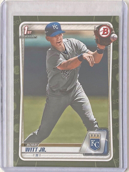 BOBBY WITT JR. 2020 BOWMAN PAPER 1ST PROSPECT GREEN CAMO #BP-25