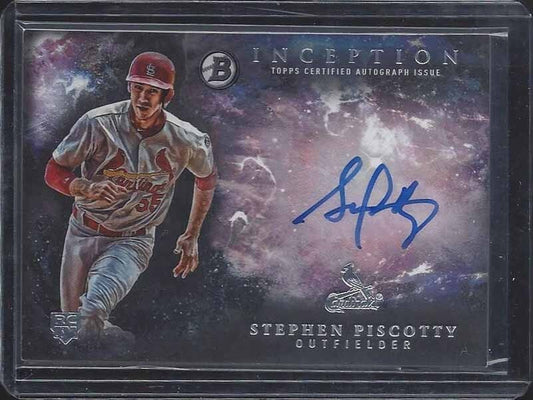 STEPHEN PISCOTTY 2016 BOWMAN INCEPTION CARDINALS ROOKIE ON CARD AUTO RC