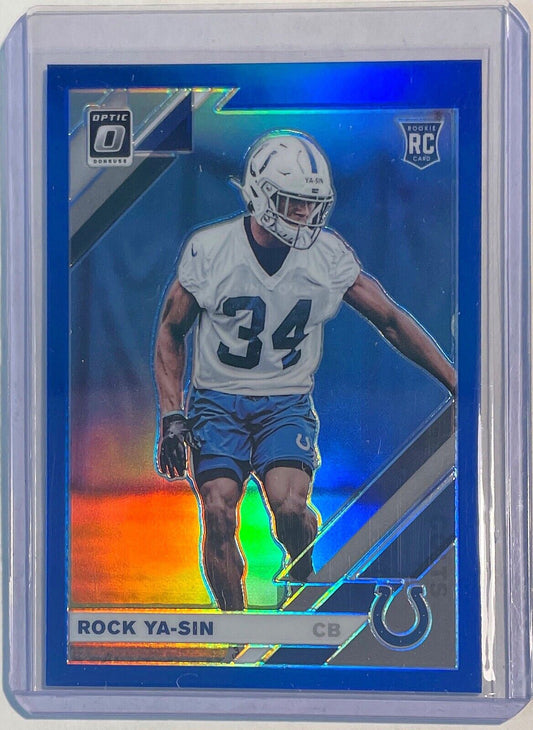 ROCK YA-SIN 2019 PANINI DONRUSS OPTIC BLUE HOLO PRIZM ROOKIE RC #D 024/150