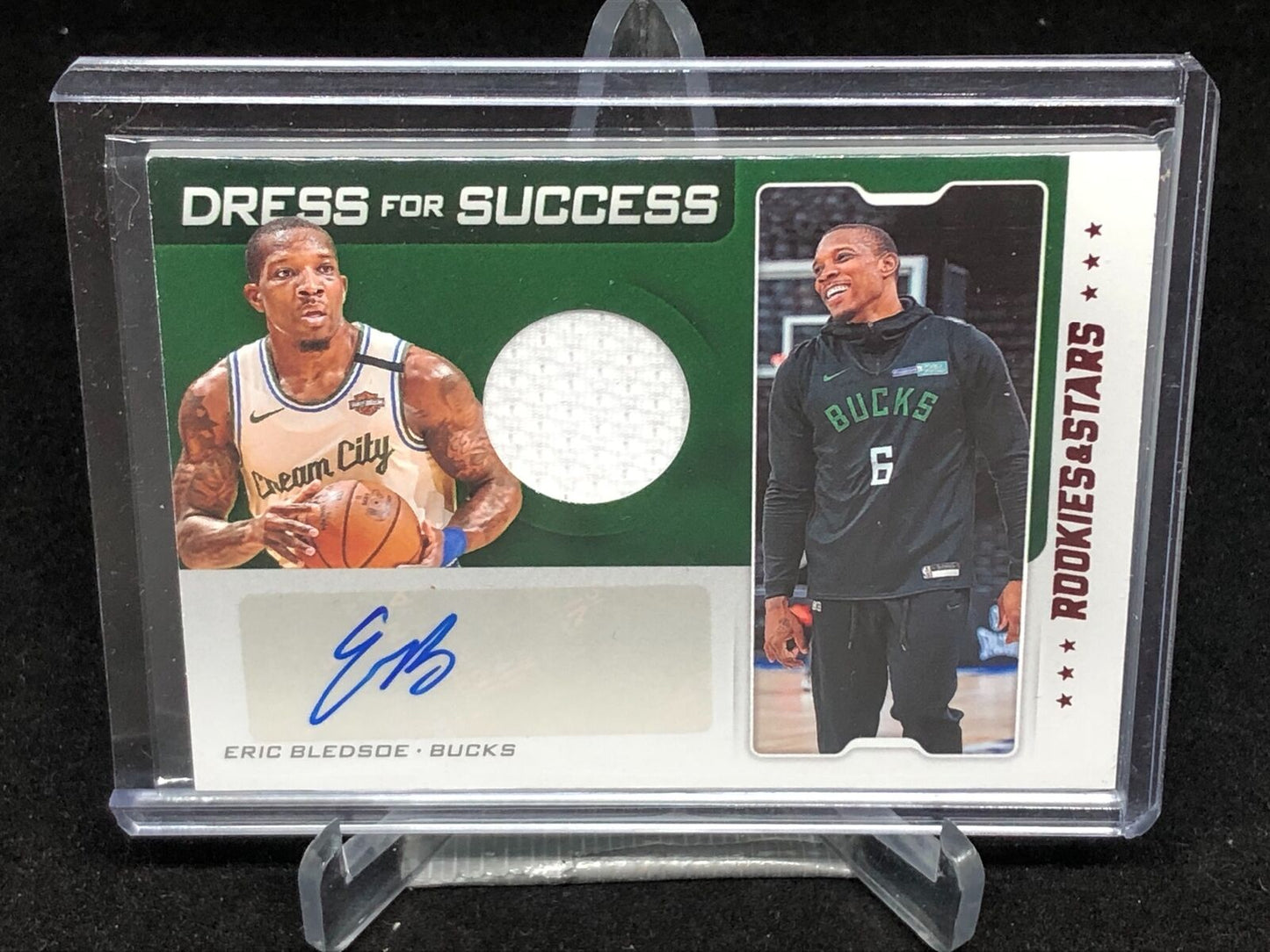ERIC BLEDSOE 2019-20 PANINI ROOKIES & STARS RED DRESS FOR SUCCESS JERSEY AUTO