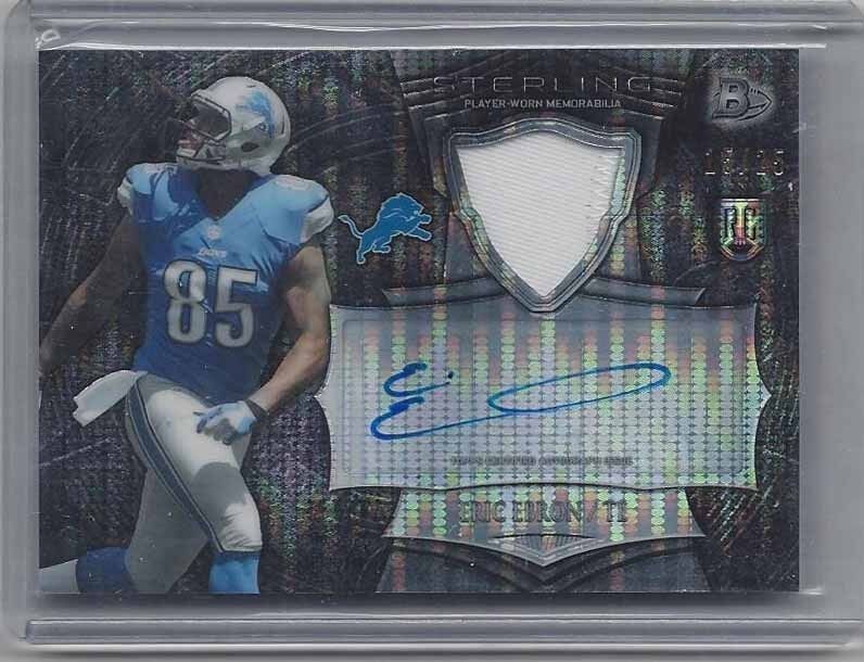 ERIC EBRON 2014 BOWMAN STERLING PULSAR REFRACTOR ROOKIE PATCH AUTO RC #D 15/25