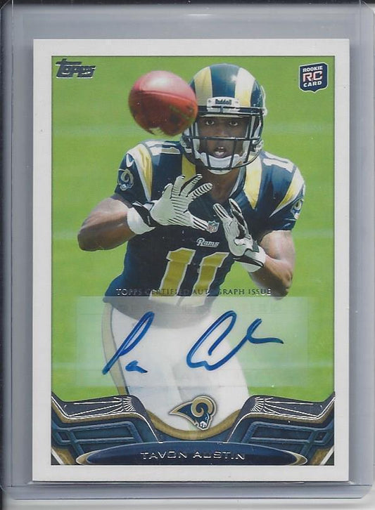 TAVON AUSTIN 2013 TOPPS SHORT PRINT SP RARE ROOKIE AUTO RC #112