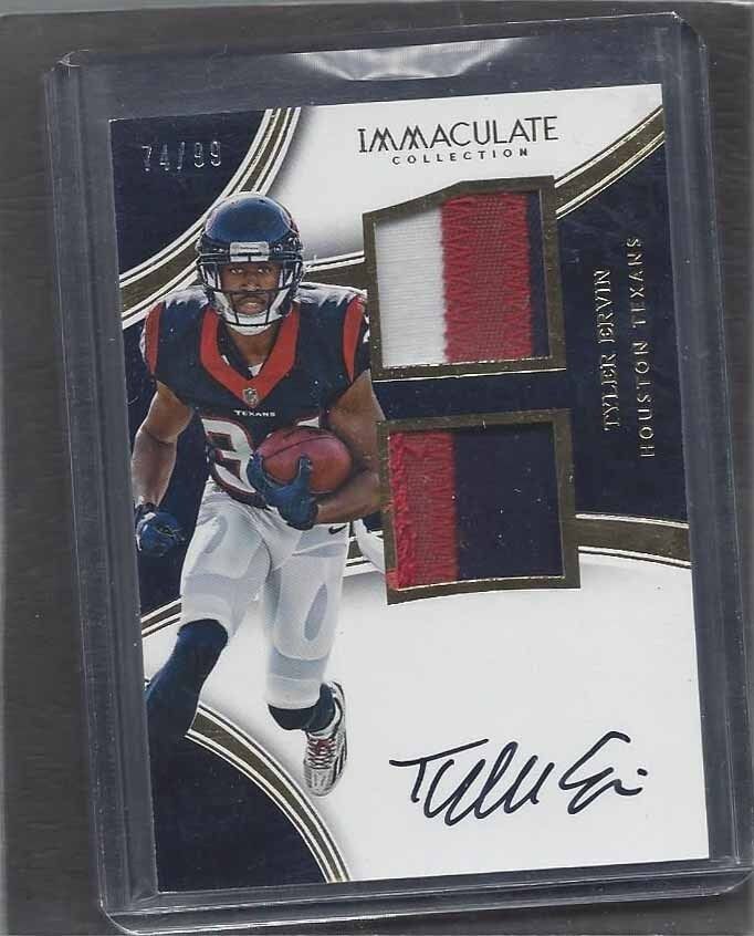TYLER ERVIN 2016 PANINI IMMACULATE COLLECTION DUAL 3 COLOR PATCH AUTO RC #D /99