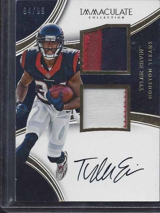 TYLER ERVIN 2016 PANINI IMMACULATE COLLECTION DUAL 3 COLOR PATCH AUTO RC #D /99