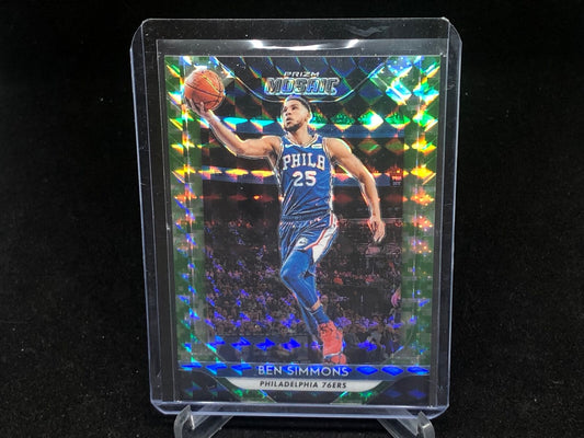 BEN SIMMONS 2018-19 PANINI PRIZM MOSAIC CAMO MOSAIC PRIZM #D 19/25