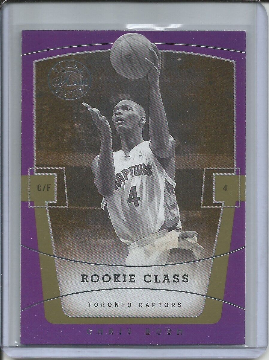 CHRIS BOSH 2004 FLEER FLAIR FINAL EDITION ROOKIE CLASS RC #D 541/799
