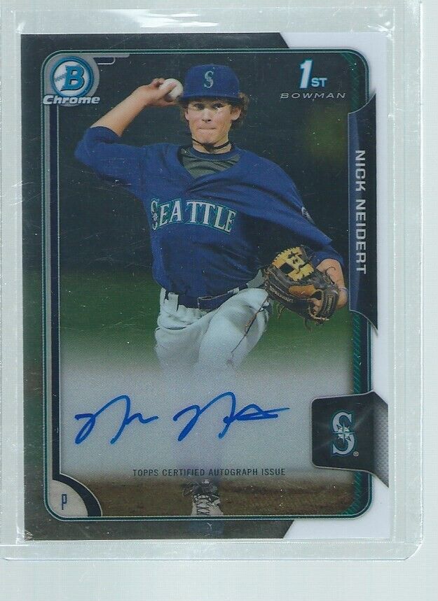 NICK NEIDERT 2015 BOWMAN CHROME 1ST ON CARD AUTO PROSPECT