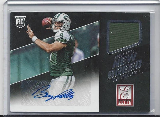 BRYCE PETTY 2015 ELITE NEW BREED JETS ROOKIE JERSEY AUTO RC