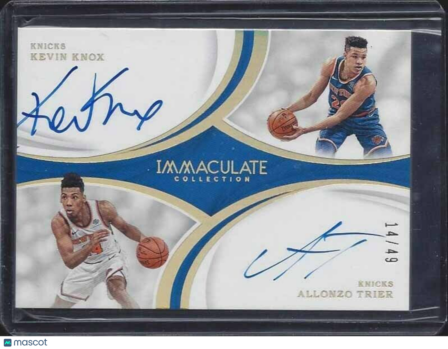1/1 KEVIN KNOX ALLONZO TRIER 2018-19 IMMACULATE KNICKS AUTO RC #D 14/49 JSY #14!