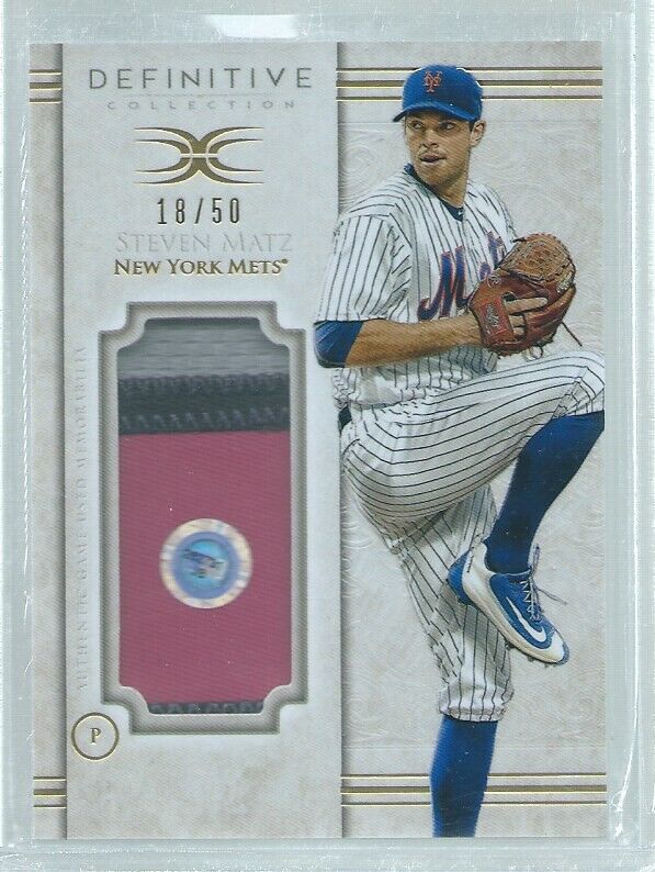 STEVEN MATZ 2017 TOPPS DEFINITVE COLLECTION 3 COLOR PATCH #D 18/50