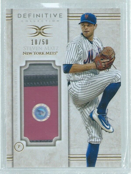 STEVEN MATZ 2017 TOPPS DEFINITVE COLLECTION 3 COLOR PATCH #D 18/50