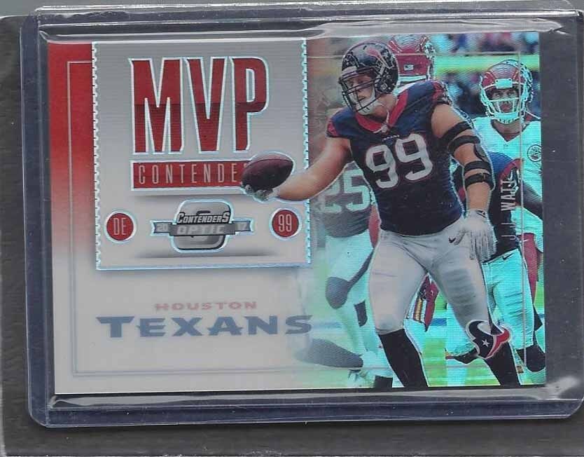 J.J. WATT 2017 CONTENDERS OPTIC MVP CONTENDERS RED PRIZM HOLO #D 18/25