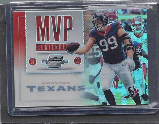 J.J. WATT 2017 CONTENDERS OPTIC MVP CONTENDERS RED PRIZM HOLO #D 18/25