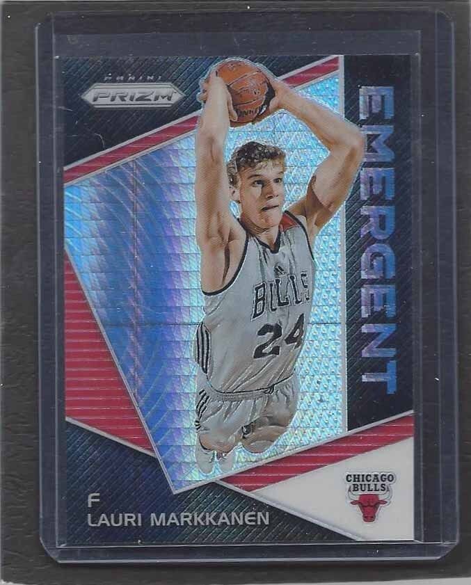 LAURI MARKKANEN 2017-18 PANINI PRIZM EMERGENT HYPER PRIZMS ROOKIE RC