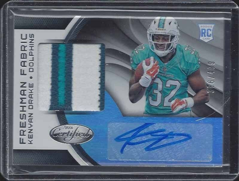 KENYAN DRAKE 2016 CERTIFIED FRESHMAN FABRIC 3 COLOR ROOKIE PATCH AUTO RC #D /499