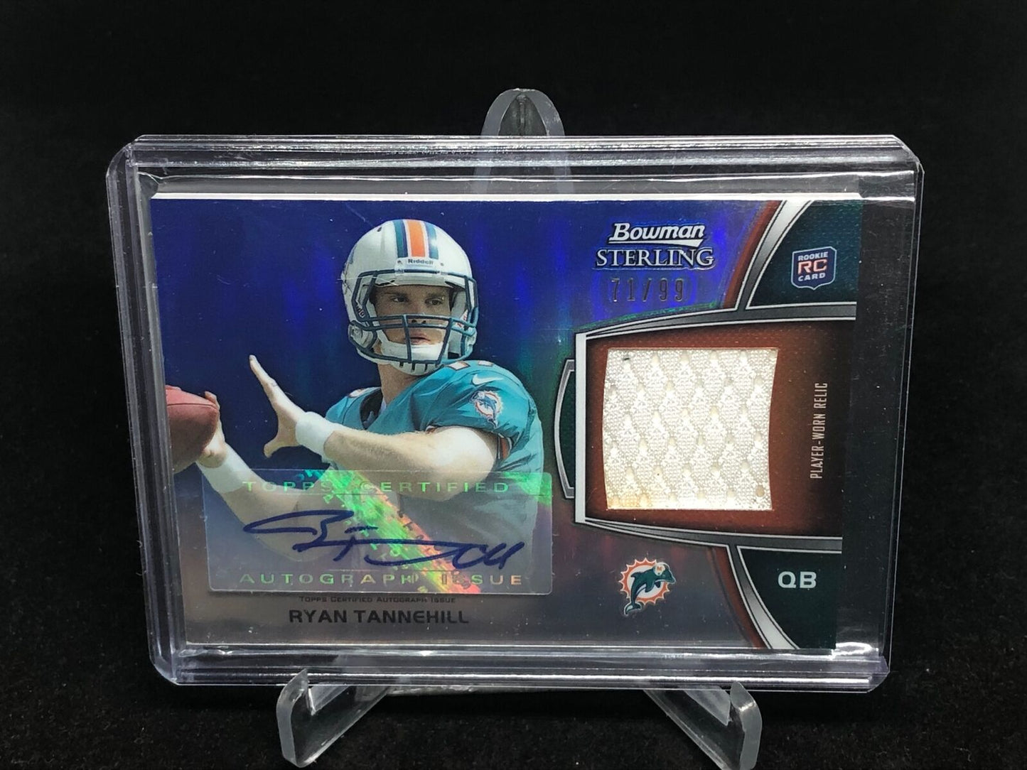 RYAN TANNEHILL 2012 TOPPS BOWMAN STERLING BLUE REFRACTOR JERSEY AUTO RC #D 71/99