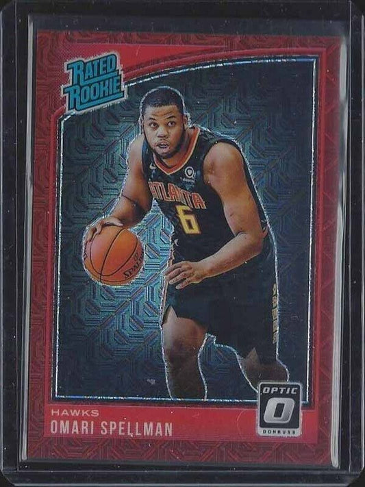 OMARI SPELLMAN 2018-19 DONRUSS OPTIC RED CHOICE HOLO PRIZM RC #D 1/88