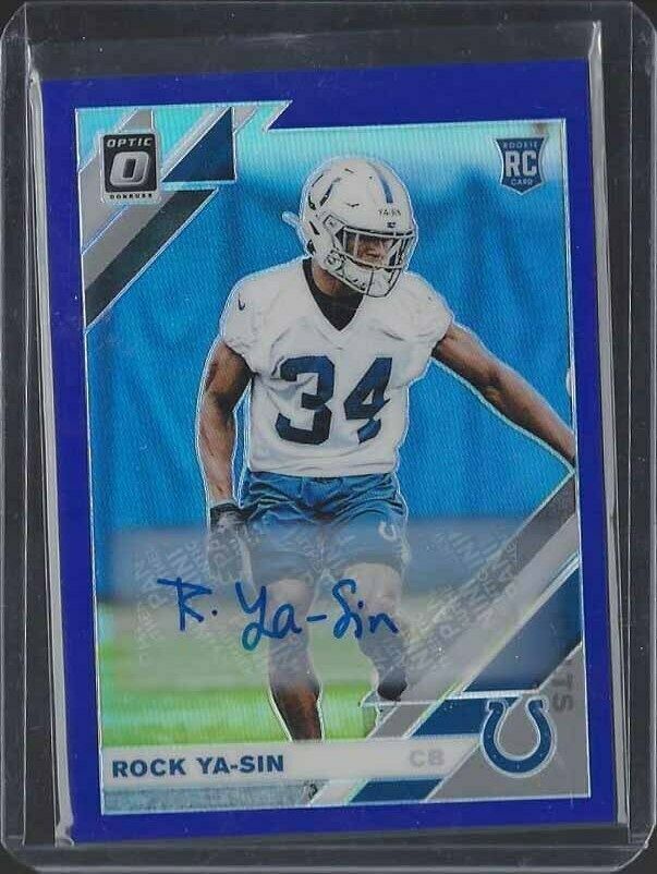 ROCK YA-SIN 2019 DONRUSS OPTIC PURPLE HOLO INDIANAPOLIS COLTS AUTO RC #D 20/35