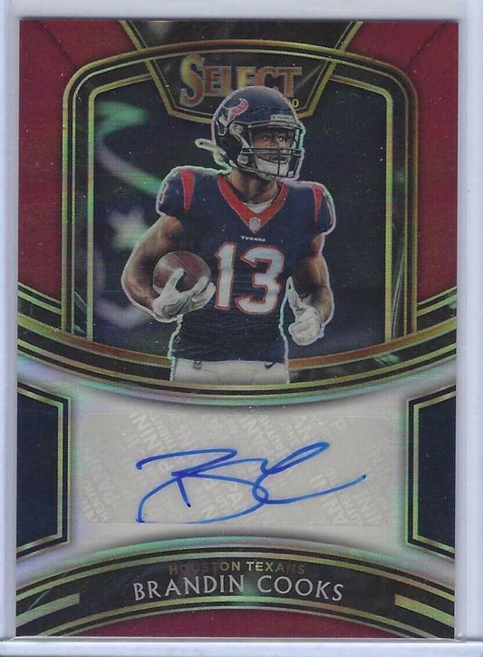 BRANDIN COOKS 2020 PANINI SELECT MAROON PRIZM AUTO #D /49