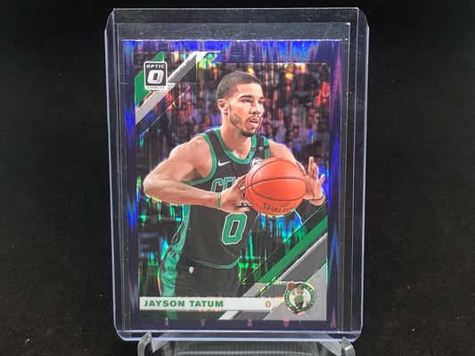JAYSON TATUM 2019-20 PANINI DONRUSS OPTIC PURPLE SHOCK PRIZM # 82