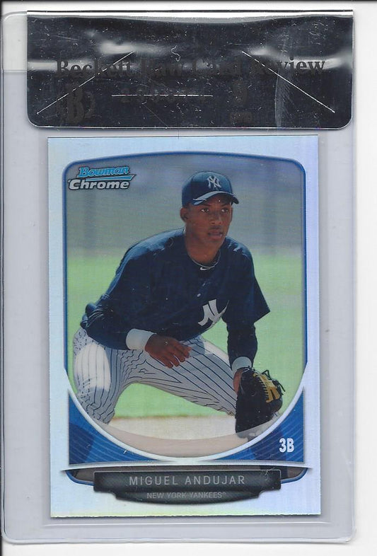 MIGUEL ANDUJAR 2013 BOWMAN CHROME 1ST YANKEES REFRACTOR PROSPECT BGS 9 MINT