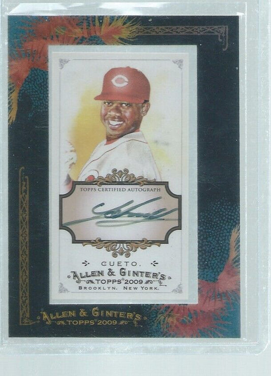JOHNNY CUETO 2009 TOPPS ALLEN & GINTER ON CARD AUTO