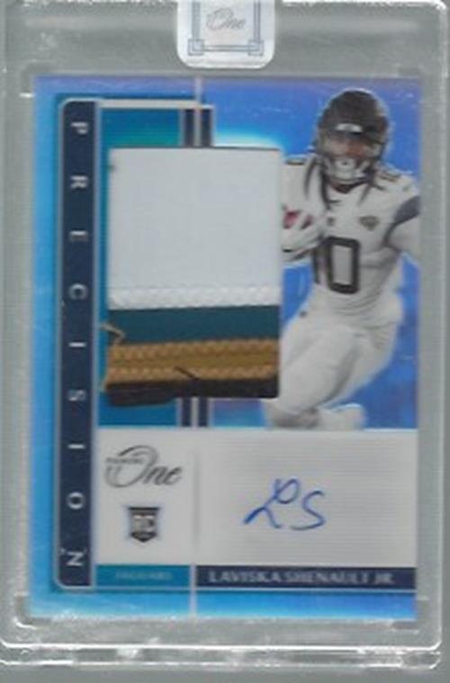 LAVISKA SHENAULT JR 2020 PANINI ONE PRECISION JUMBO PATCH AUTO RC #D /35