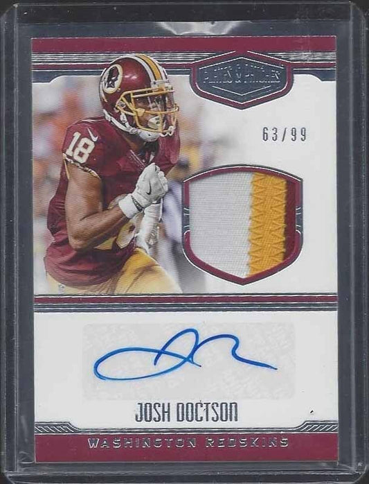 JOSH DOCTSON 2016 PLATES & PATCHES SILVER RPA 3 COLOR PATCH AUTO RC #D 63/99