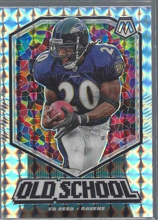 ED REED 2020 PANINI MOSAIC OLD SCHOOL SILVER WAVE MOSAIC PRIZM #11