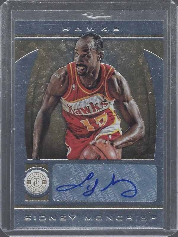 SIDNEY MONCRIEF 2013-14 TOTALLY CERTIFIED GOLD HAWKS AUTO #D 24/25