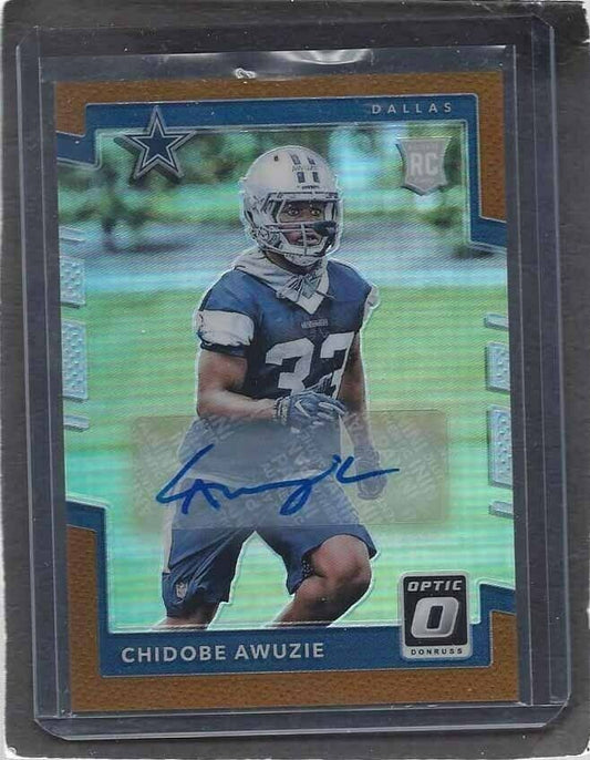 CHIDOBE AWUZIE 2017 DONRUSS OPTIC COPPER BRONZE HOLO DALLAS COWBOYS AUTO RC