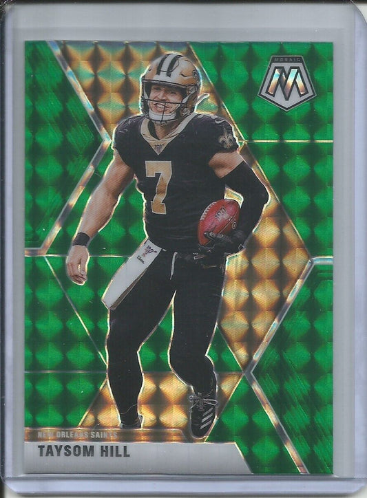 TAYSOM HILL 2019-20 PANINI MOSAIC GREEN PRIZM SAINTS