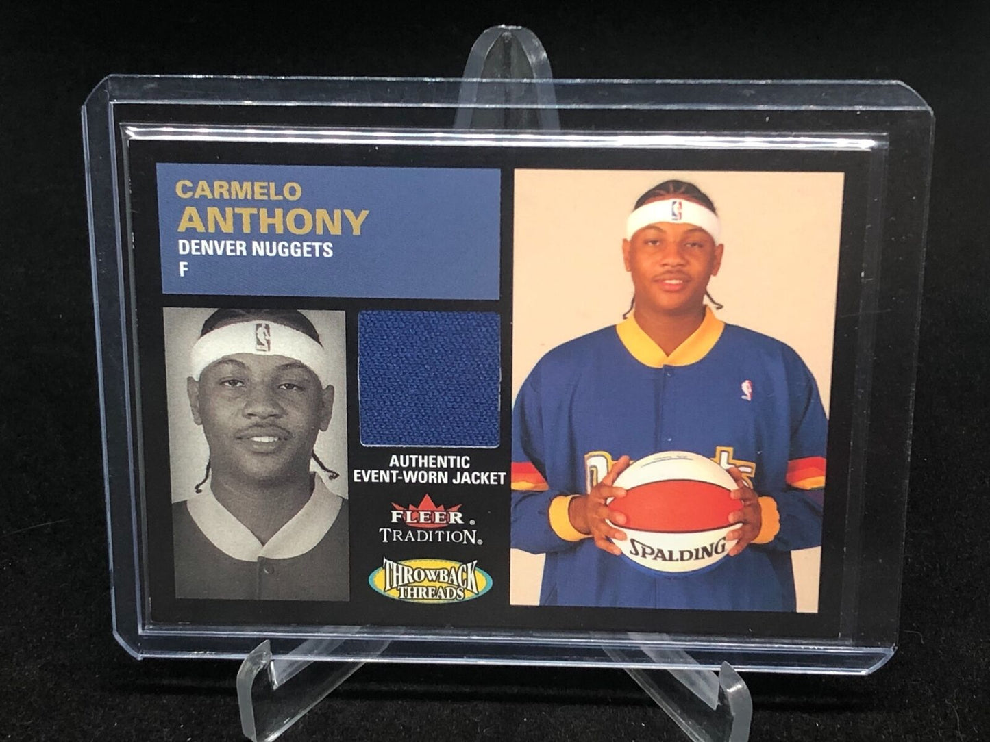 CARMELO ANTHONY 2003-04 FLEER TRADITION SKYBOX JERSEY JACKET RELIC RC