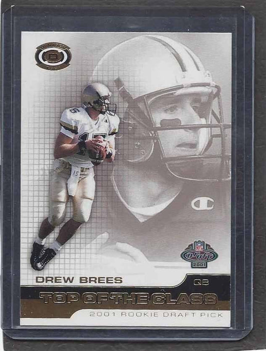 DREW BREES 2001 PACIFIC DYNAGON TOP OF THE CLASS ROOKIE RC #3
